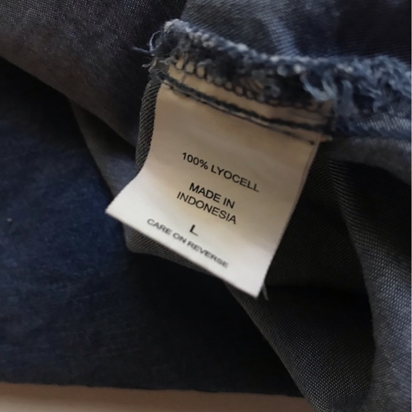 *3for$25/ 5for$39 Soho Jeans Denim V-Neck Chambray Lyocell very Soft Tunic Large - Picture 8 of 8